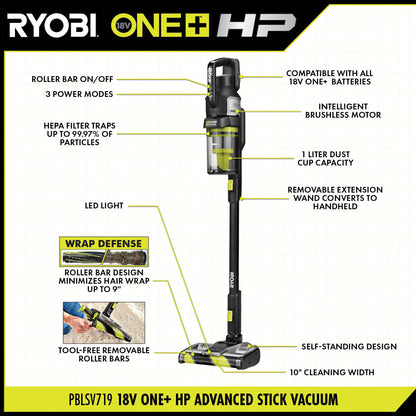 18V ONE+ HP ADVANCED STICK VACUUM KIT | RYOBI