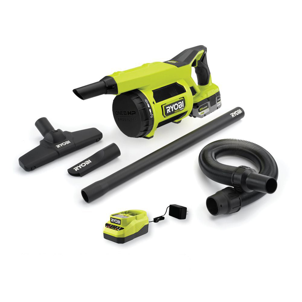 18V ONE+ HP BRUSHLESS JOBSITE HAND VACUUM KIT | RYOBI
