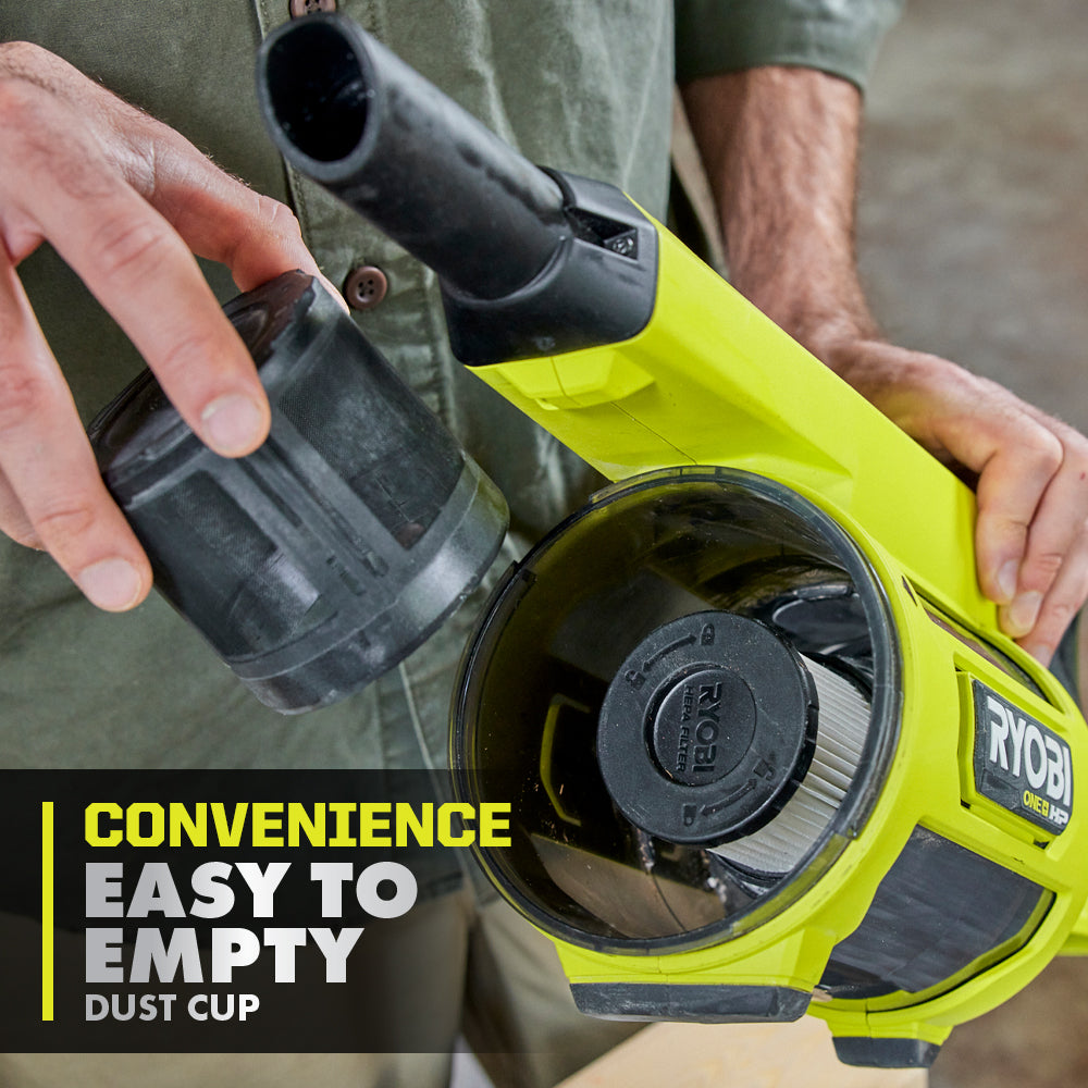18V ONE+ HP BRUSHLESS JOBSITE HAND VACUUM KIT | RYOBI