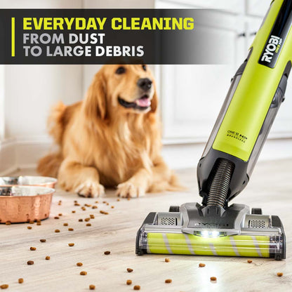 18V ONE+ HP CORDLESS HIGH-CAPACITY STICK VACUUM CLEANER KIT WITH 4.0 AH BATTERY AND CHARGER | RYOBI