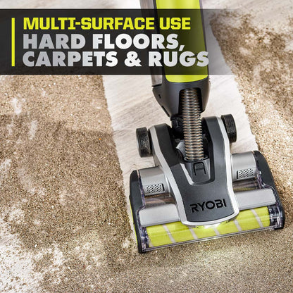 18V ONE+ HP CORDLESS HIGH-CAPACITY STICK VACUUM CLEANER KIT WITH 4.0 AH BATTERY AND CHARGER | RYOBI
