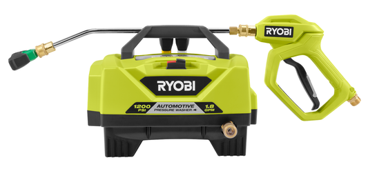 1200 PSI 1.8 GPM COLD WATER AUTOMOTIVE HIGH FLOW ELECTRIC PRESSURE WASHER KIT | RYOBI