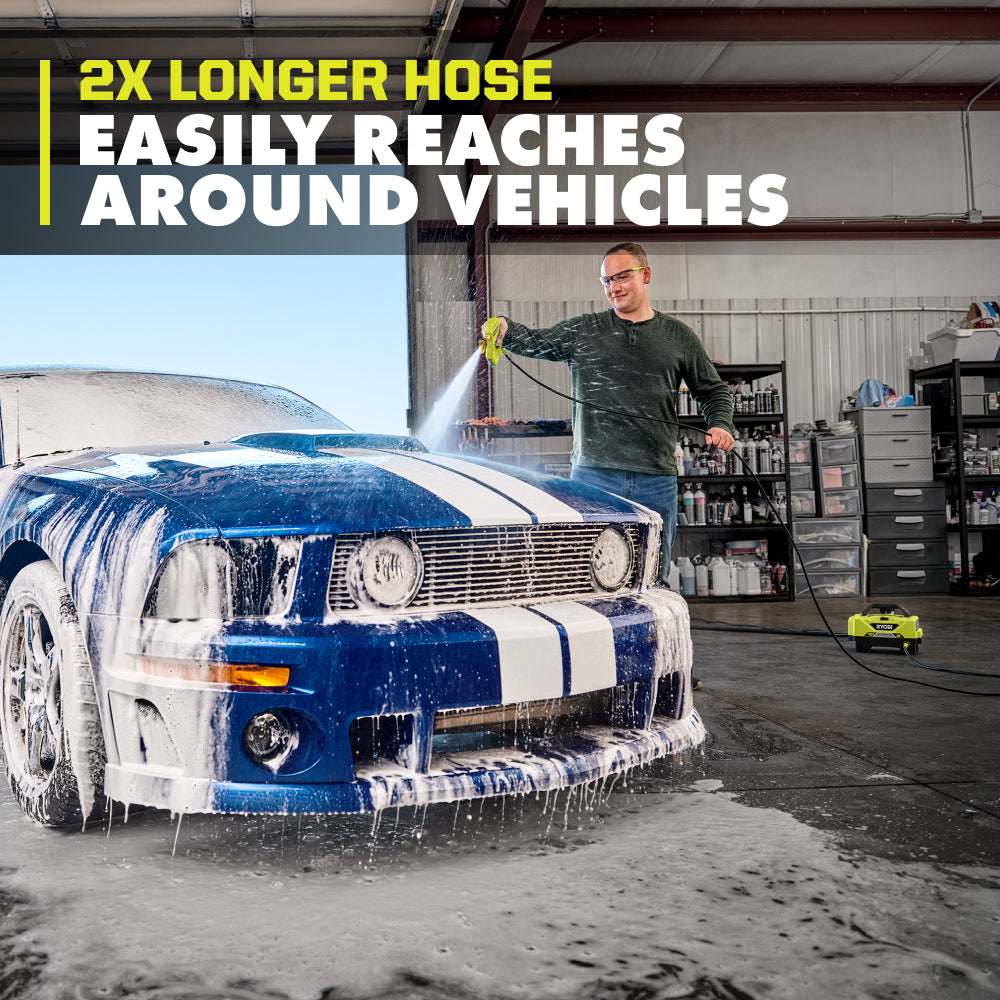 1200 PSI 1.8 GPM COLD WATER AUTOMOTIVE HIGH FLOW ELECTRIC PRESSURE WASHER KIT | RYOBI