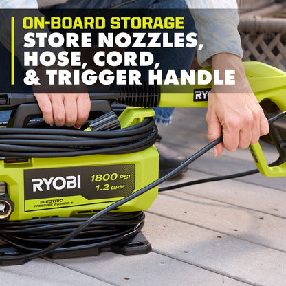 1800 PSI 1.2 GPM ELECTRIC PRESSURE WASHER | RYOBI