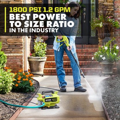 1800 PSI 1.2 GPM ELECTRIC PRESSURE WASHER | RYOBI