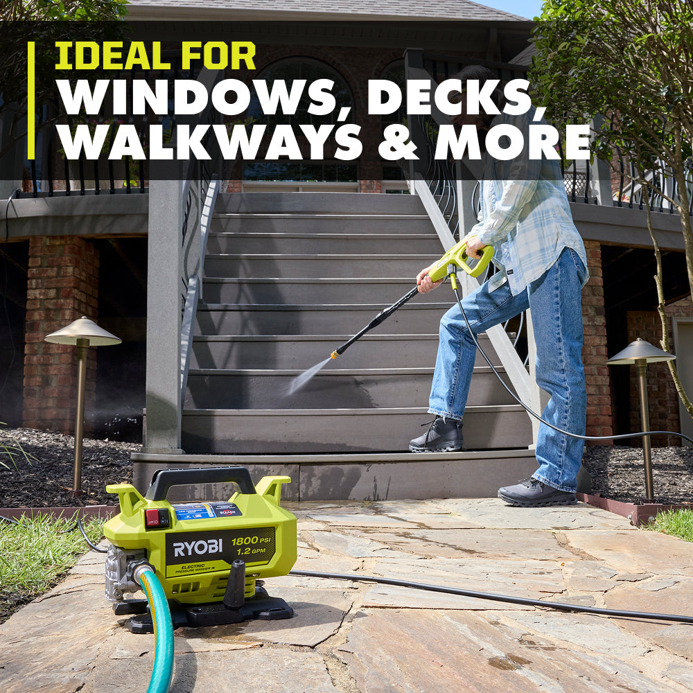 1800 PSI 1.2 GPM ELECTRIC PRESSURE WASHER | RYOBI