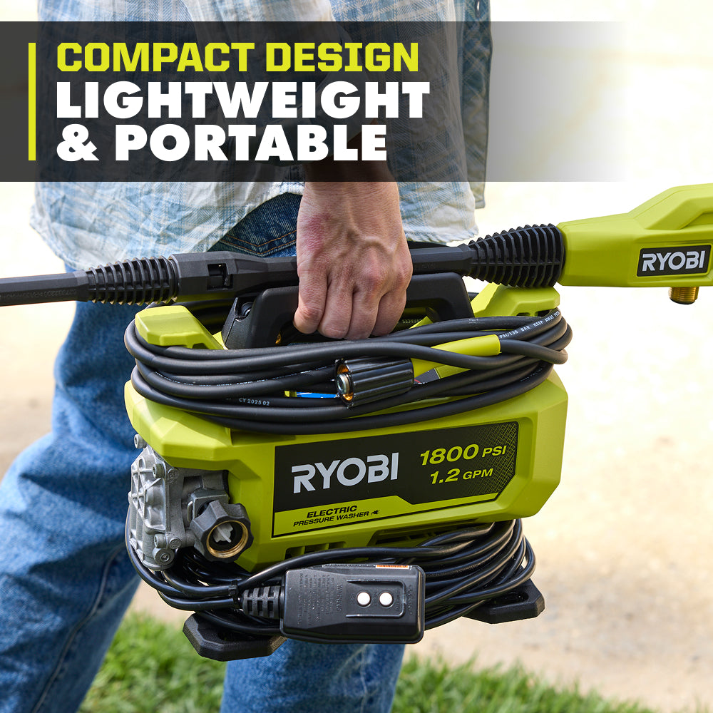 1800 PSI 1.2 GPM ELECTRIC PRESSURE WASHER | RYOBI