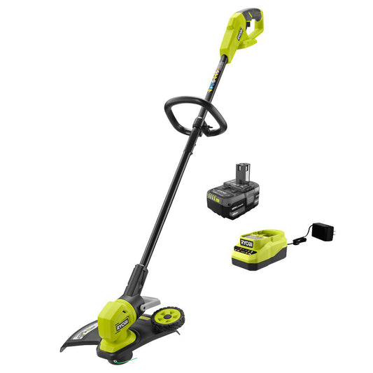 18V ONE+ 13″ CORDLESS BATTERY STRING TRIMMER/ LAWN EDGER WITH 4.0 AH BATTERY AND CHARGER | RYOBI