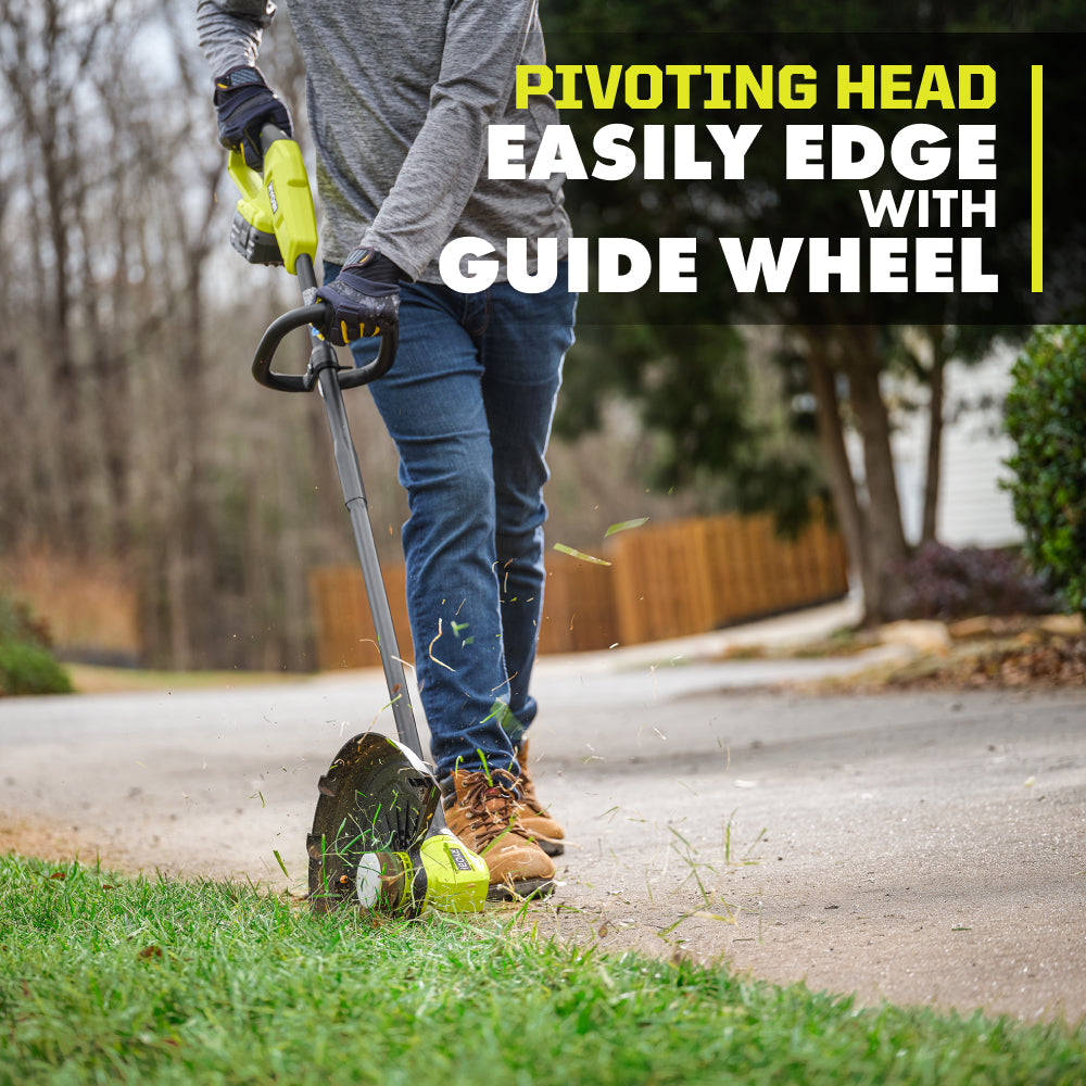 18V ONE+ 13″ CORDLESS BATTERY STRING TRIMMER/ LAWN EDGER WITH 4.0 AH BATTERY AND CHARGER | RYOBI