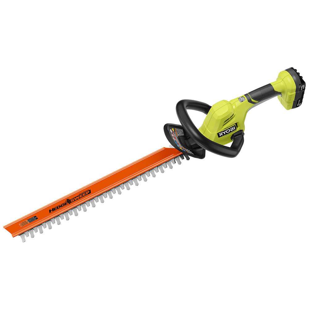 18V ONE+ 22″ LITHIUM-ION ELECTRIC HEDGE TRIMMER CORDLESS WITH 2.0 AH BATTERY AND CHARGER | RYOBI