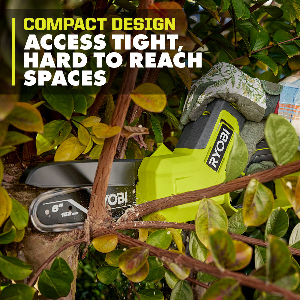 18V ONE+ 6″ PRUNING CHAINSAW KIT | RYOBI