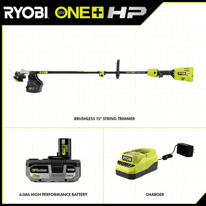 18V ONE+ HP 15?? ATTACHMENT CAPABLE STRING TRIMMER KIT | RYOBI