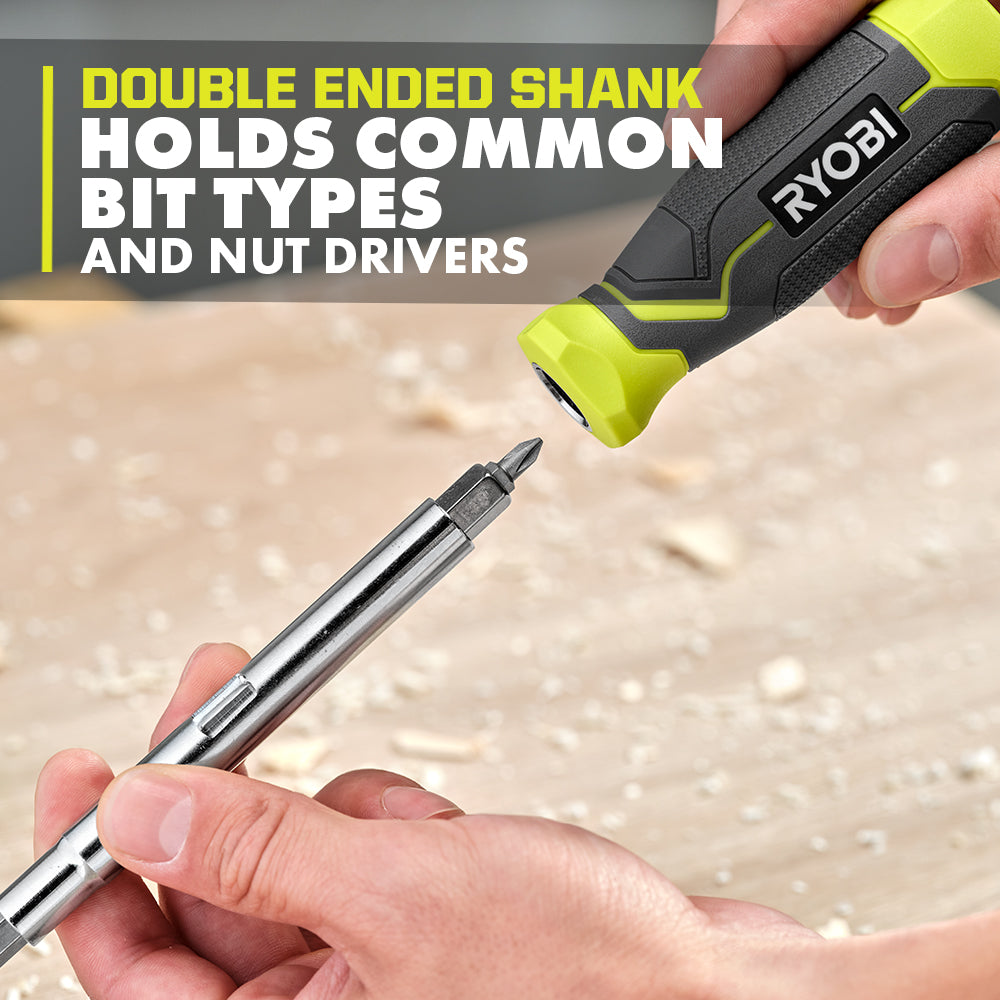 11-IN-1 MULTI-BIT SCREWDRIVER WITH CUSHION GRIP HANDLE | RYOBI