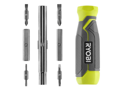 11-IN-1 MULTI-BIT SCREWDRIVER WITH CUSHION GRIP HANDLE | RYOBI