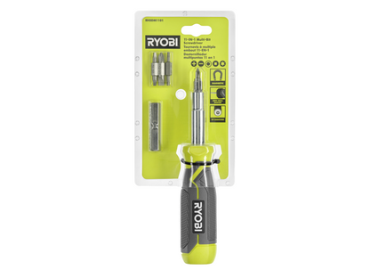 11-IN-1 MULTI-BIT SCREWDRIVER WITH CUSHION GRIP HANDLE | RYOBI