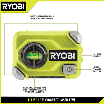 15′ COMPACT LASER LEVEL | RYOBI