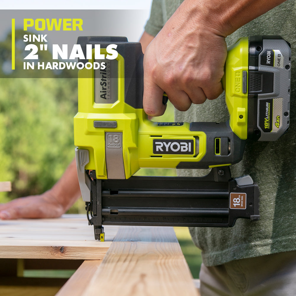 18V ONE+ AIRSTRIKE 18GA BRAD NAILER | RYOBI