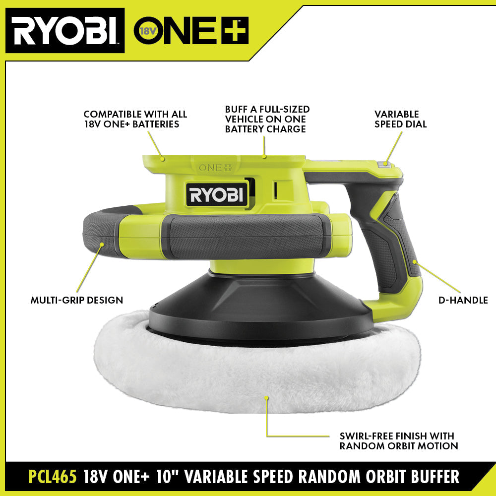 18V ONE+ 10?? VARIABLE SPEED RANDOM ORBIT BUFFER | RYOBI