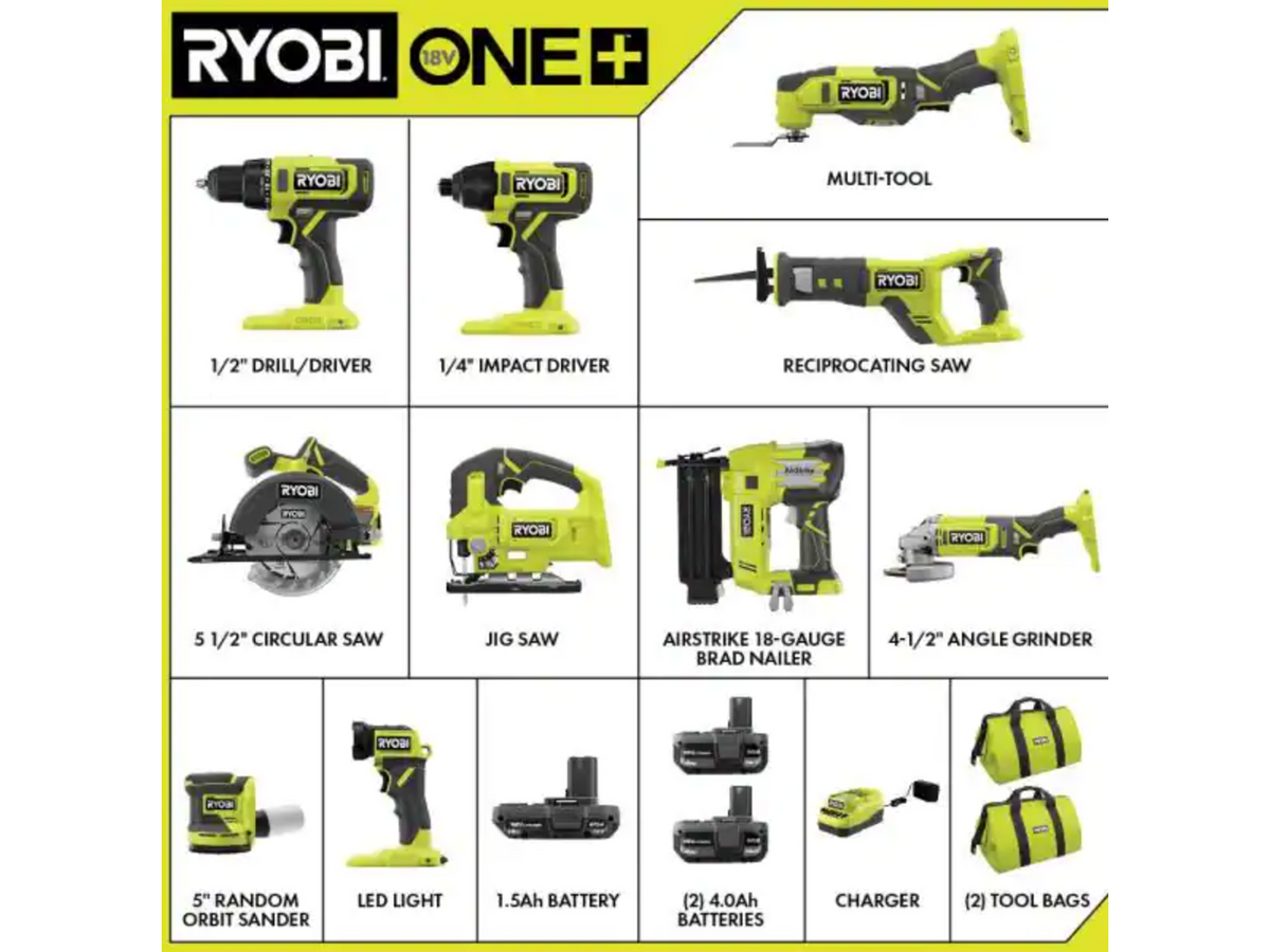 18V ONE+ 10-TOOL COMBO KIT | RYOBI