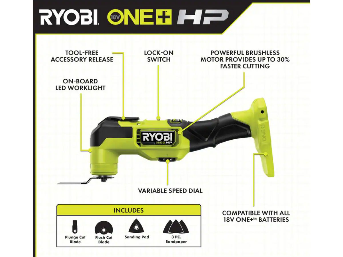 18V ONE+ HP BRUSHLESS 5-TOOL COMBO KIT | RYOBI