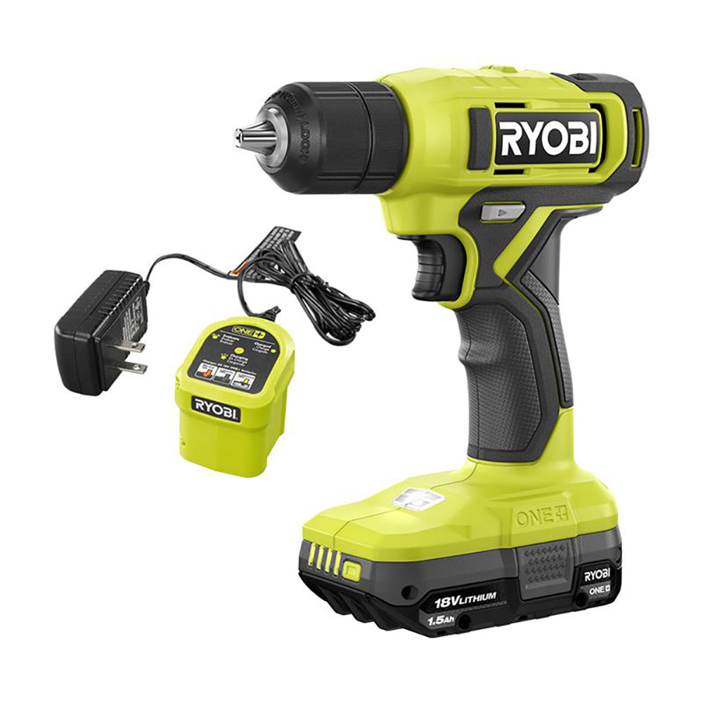 18V ONE+ 3/8″ CORDLESS DRILL/DRIVER KIT WITH 1.5AH BATTERY AND CHARGER | RYOBI