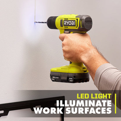 18V ONE+ 3/8″ CORDLESS DRILL/DRIVER KIT WITH 1.5AH BATTERY AND CHARGER | RYOBI