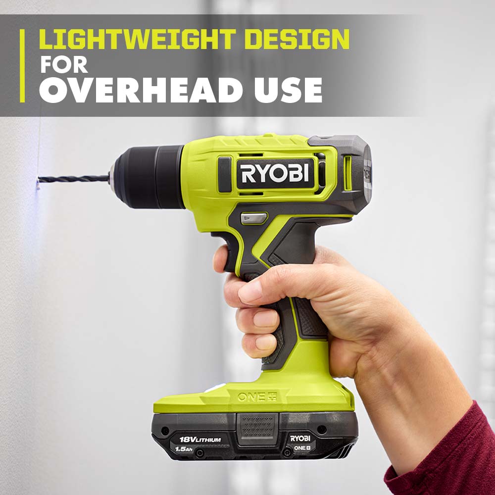 18V ONE+ 3/8″ CORDLESS DRILL/DRIVER KIT WITH 1.5AH BATTERY AND CHARGER | RYOBI