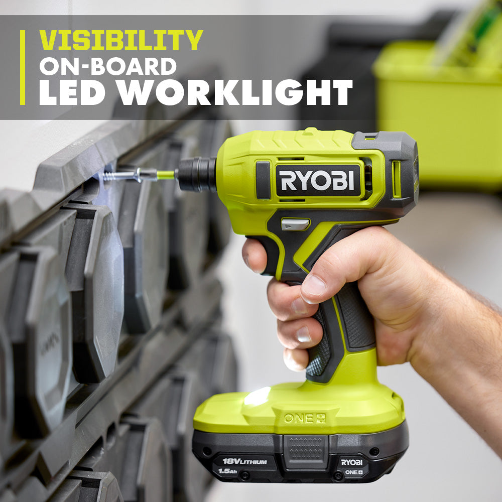 18V ONE+ 1/4″ HEX SCREWDRIVER KIT | RYOBI