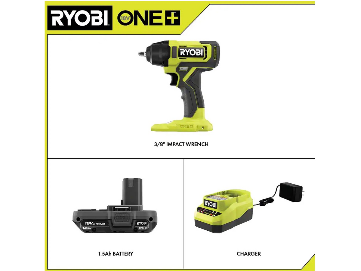 18V ONE+ 3/8″ IMPACT WRENCH KIT | RYOBI