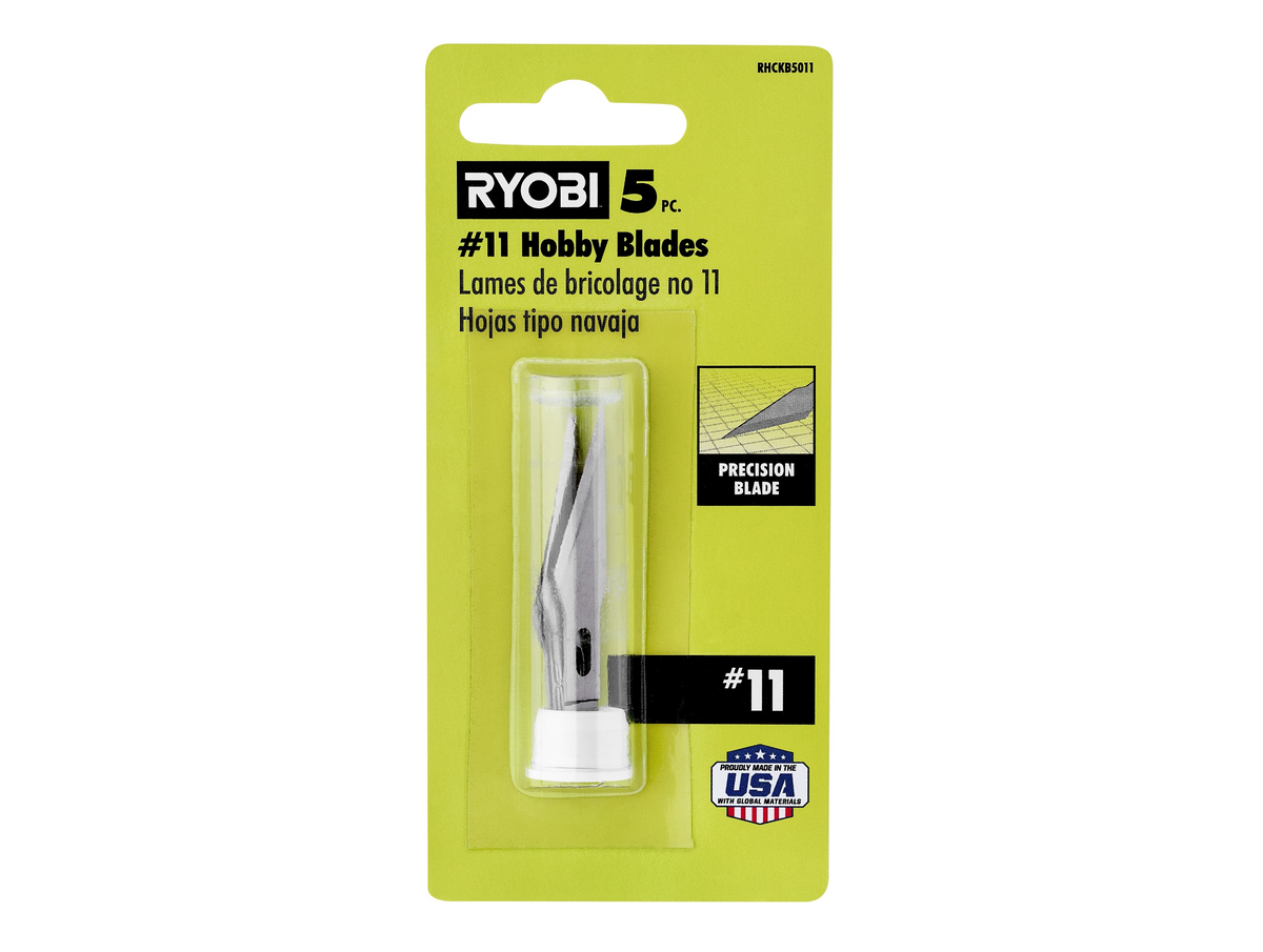 #11 STEEL PRECISION HOBBY KNIFE REPLACEMENT UTILITY KNIFE BLADES (5-PIECE) | RYOBI