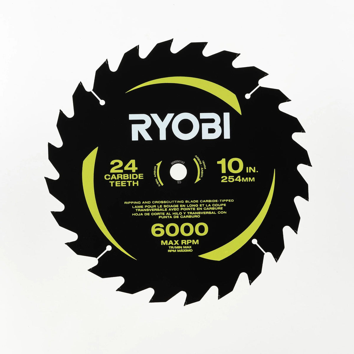 10″ 24 CARBIDE TEETH THIN KERF MITER SAW BLADE | RYOBI