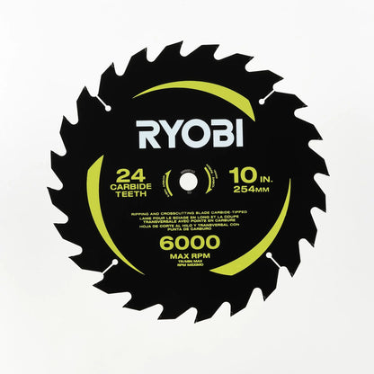 10″ 24 CARBIDE TEETH THIN KERF MITER SAW BLADE | RYOBI