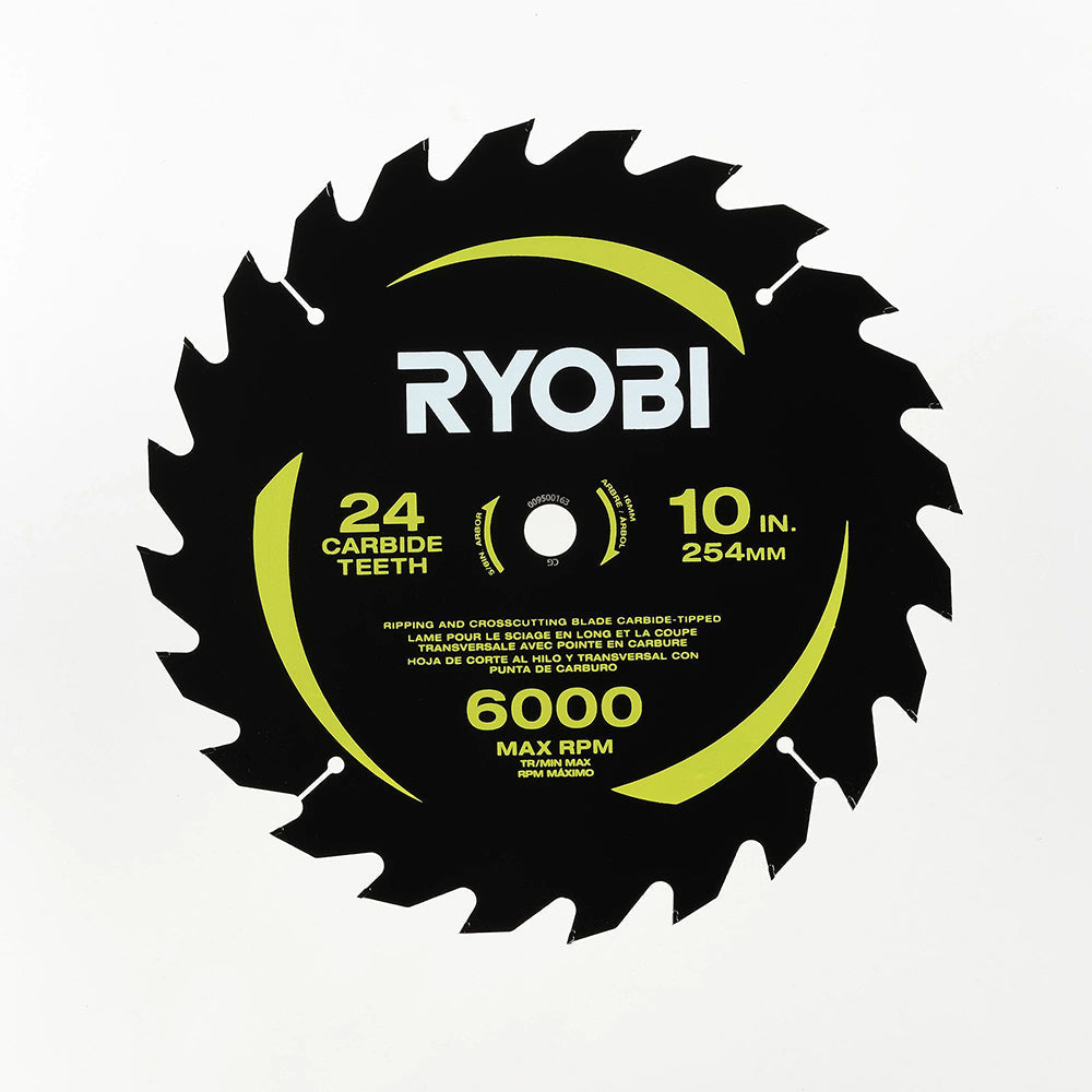 10″ 24 CARBIDE TEETH THIN KERF MITER SAW BLADE | RYOBI