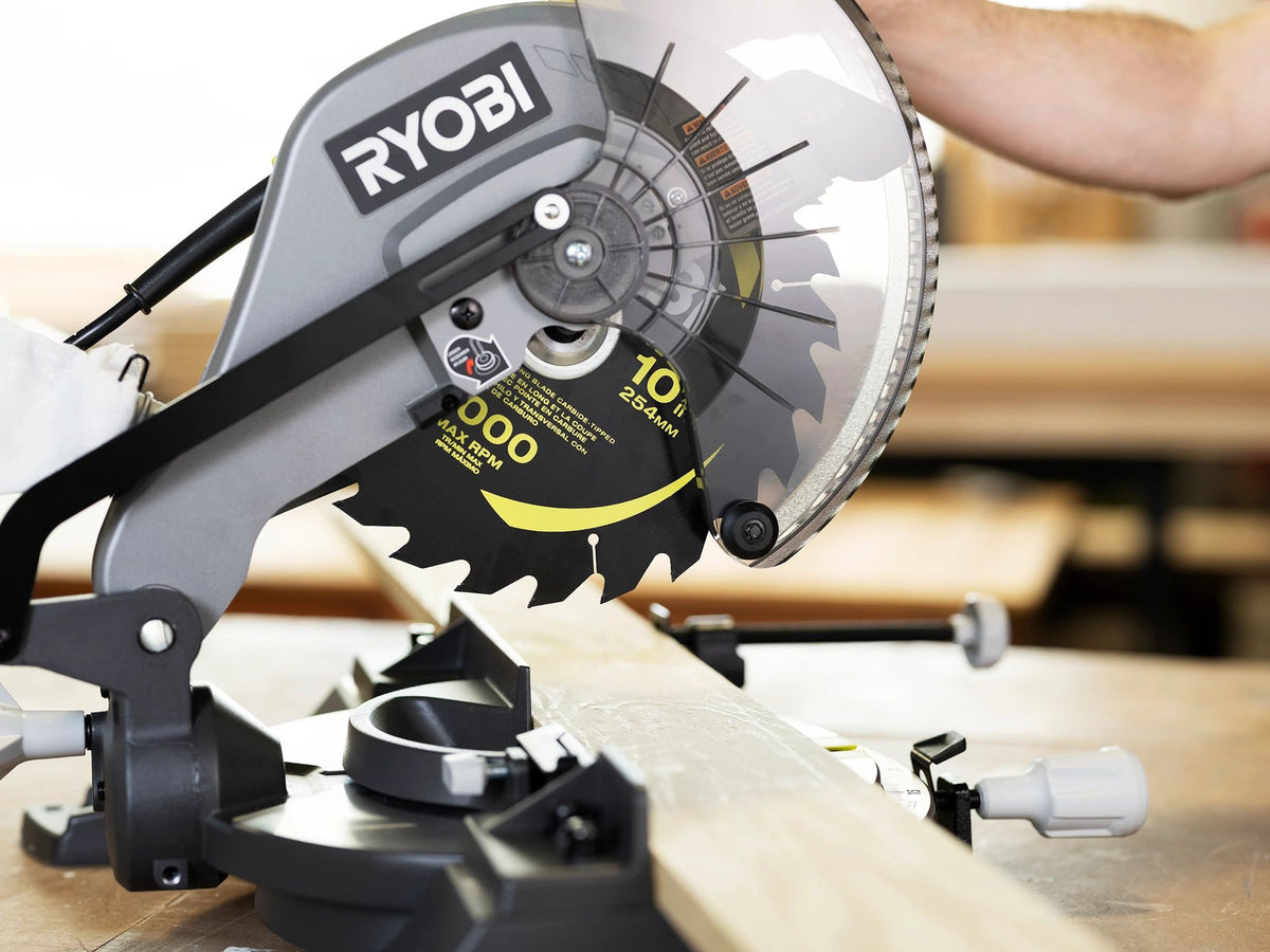 10″ 24 CARBIDE TEETH THIN KERF MITER SAW BLADE | RYOBI