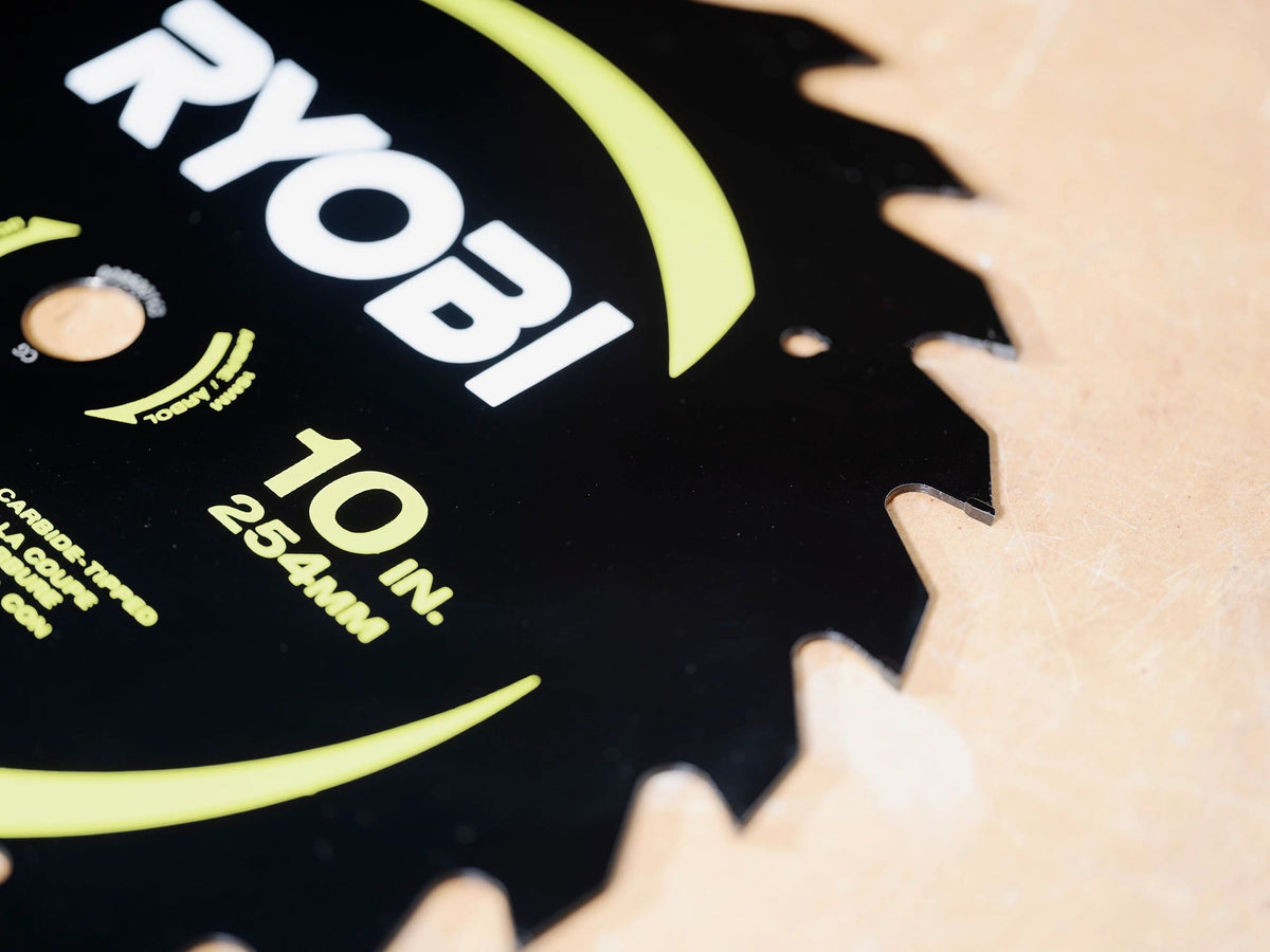 10″ 24 CARBIDE TEETH THIN KERF MITER SAW BLADE | RYOBI