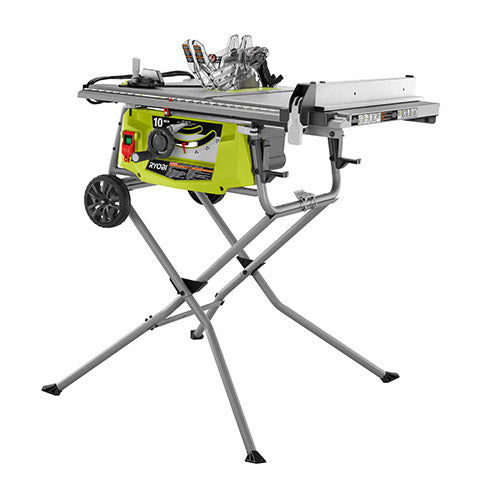 10″ EXPANDED CAPACITY TABLE SAW WITH ROLLING STAND | RYOBI