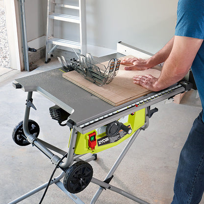 10″ EXPANDED CAPACITY TABLE SAW WITH ROLLING STAND | RYOBI