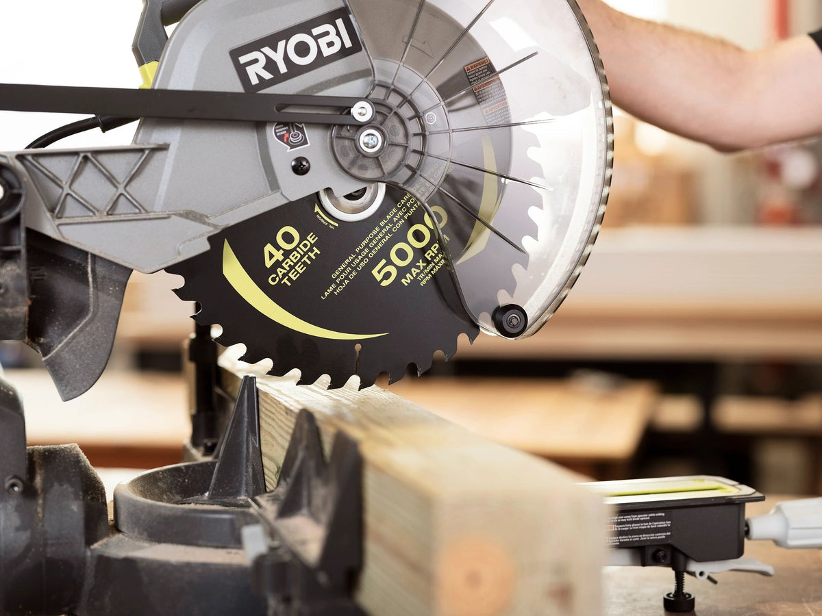 12″ 40 CARBIDE TEETH THIN KERF MITER SAW BLADE | RYOBI