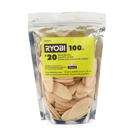 100 PC. #20 WOOD BISCUITS | RYOBI