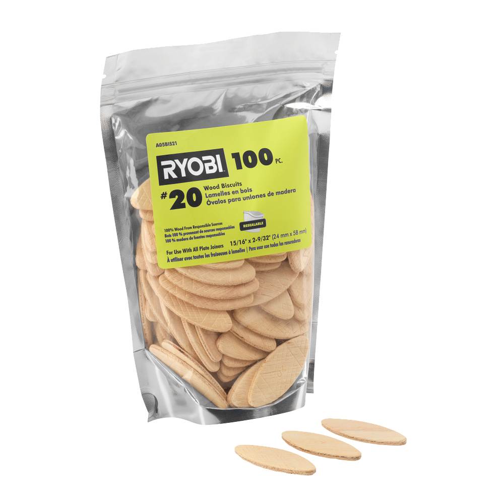 100 PC. #20 WOOD BISCUITS | RYOBI