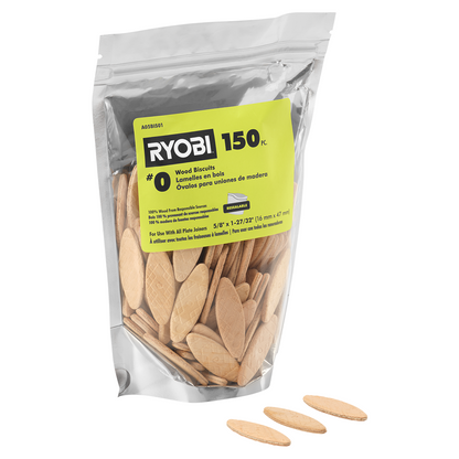150 PC. #0 WOOD BISCUITS | RYOBI