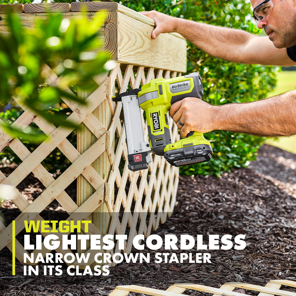 18V ONE+ AIRSTRIKE 18GA NARROW CROWN STAPLER | RYOBI