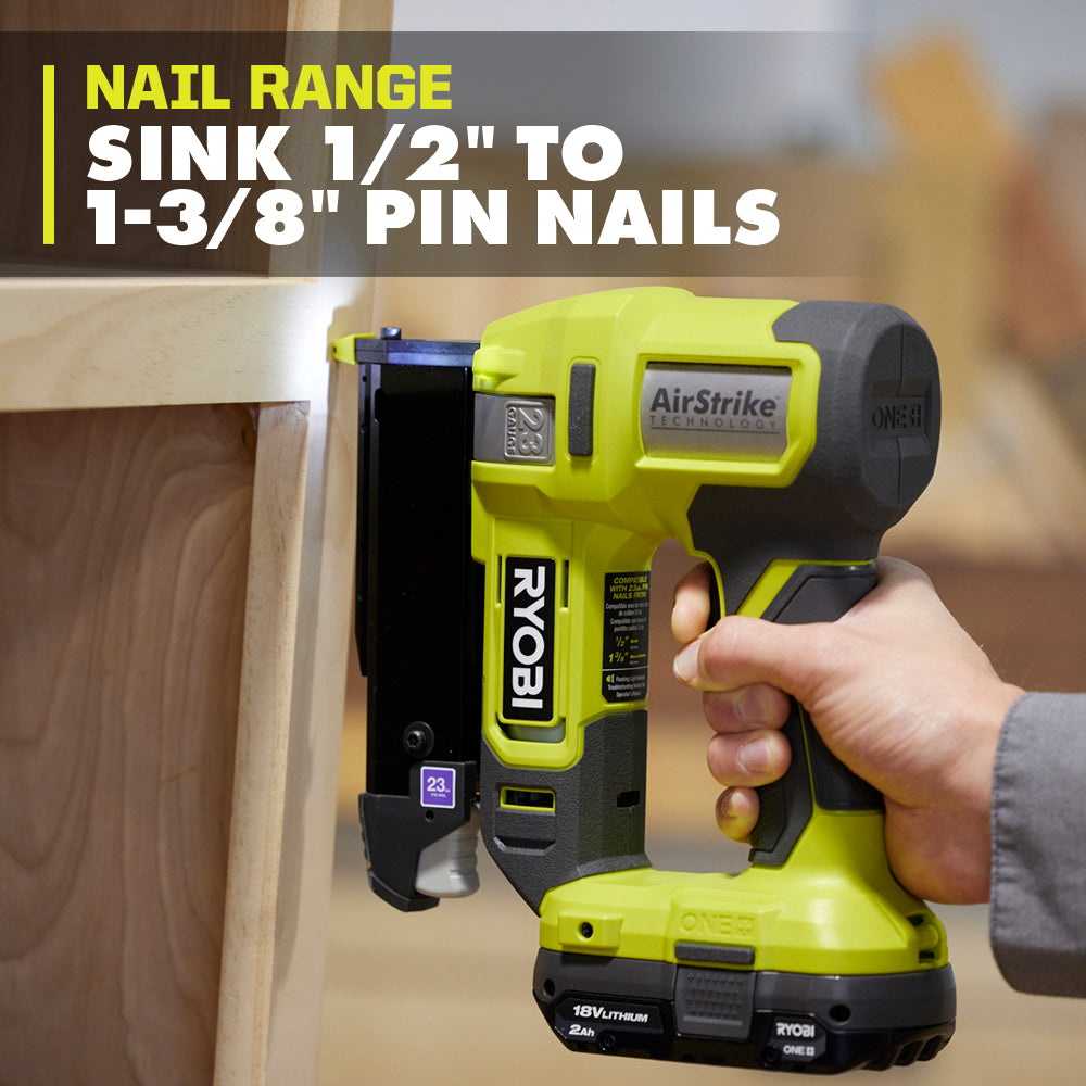 18V ONE+ AIRSTRIKE 23GA PIN NAILER | RYOBI