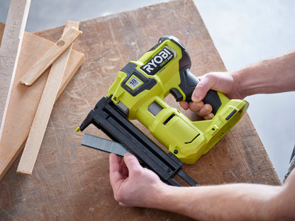 18V ONE+ HP 18V BRUSHLESS CORDLESS 18-GAUGE NARROW CROWN STAPLER, CORDLESS STAPLE GUN (TOOL ONLY) | RYOBI