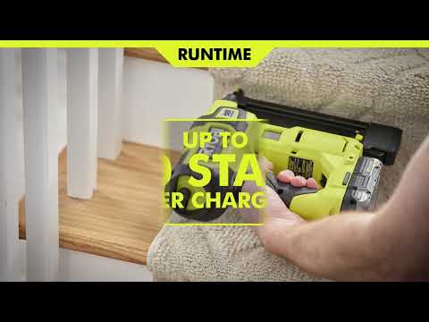 18V ONE+ HP 18V BRUSHLESS CORDLESS 18-GAUGE NARROW CROWN STAPLER, CORDLESS STAPLE GUN (TOOL ONLY) | RYOBI