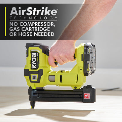 18V ONE+ HP 18V BRUSHLESS CORDLESS 18-GAUGE NARROW CROWN STAPLER, CORDLESS STAPLE GUN (TOOL ONLY) | RYOBI