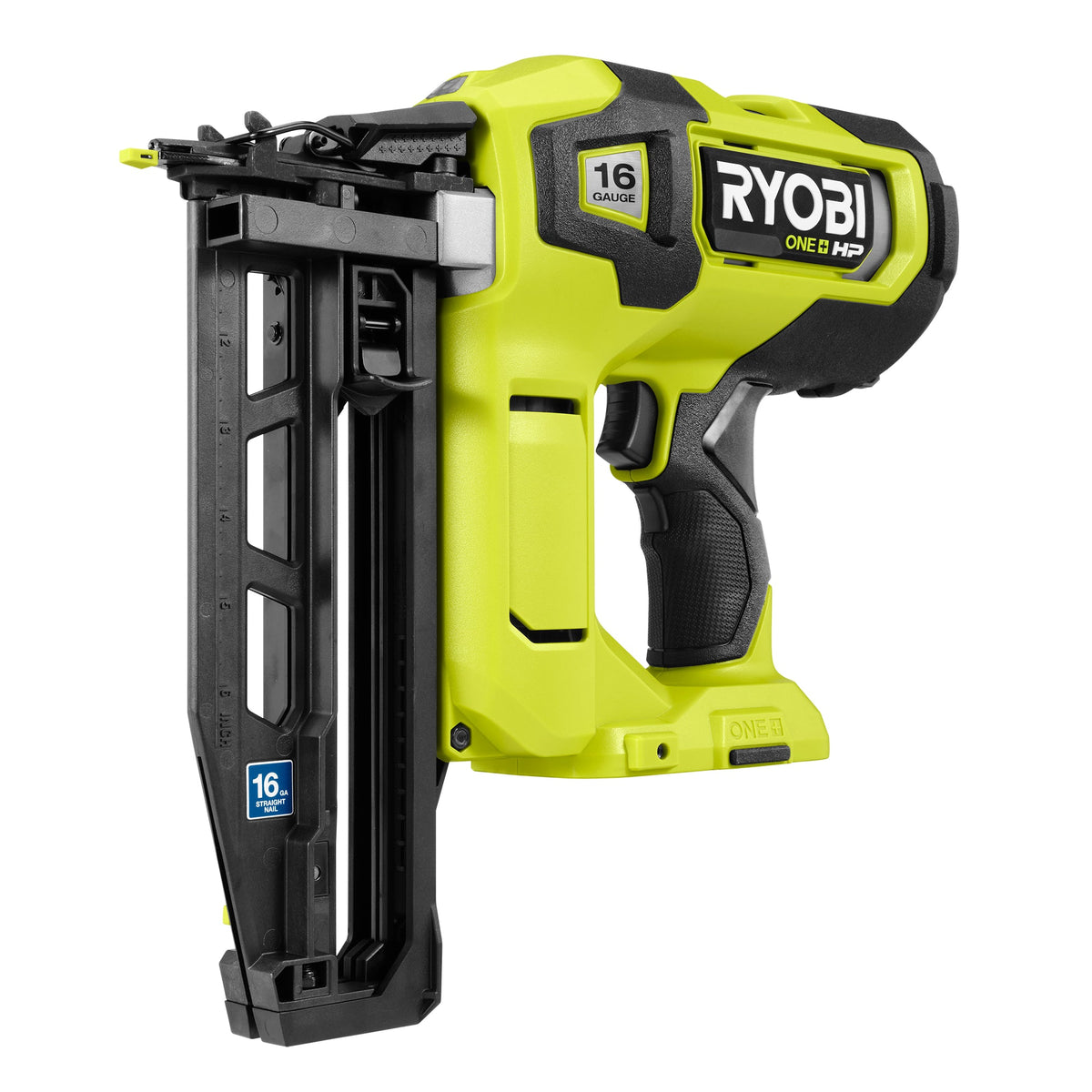 18V ONE+ HP 18V BRUSHLESS CORDLESS NAIL GUN, 16-GAUGE STRAIGHT FINISH NAILER (TOOL ONLY) | RYOBI