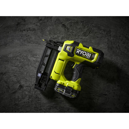18V ONE+ HP 18V BRUSHLESS CORDLESS NAIL GUN, 16-GAUGE STRAIGHT FINISH NAILER (TOOL ONLY) | RYOBI