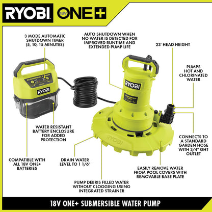 18V ONE+ 20 GPM SUBMERSIBLE WATER TRANSFER PUMP | RYOBI