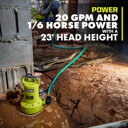 18V ONE+ 20 GPM SUBMERSIBLE WATER TRANSFER PUMP | RYOBI